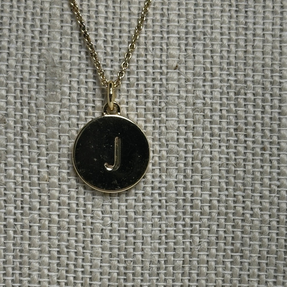 Kate Spade Gold Necklace with “J” Initial Pendant - 17” with 3” Extender - Picture 3 of 9